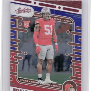 2024 Absolute Michael Hall Jr. Red and Blue RC 153 Browns