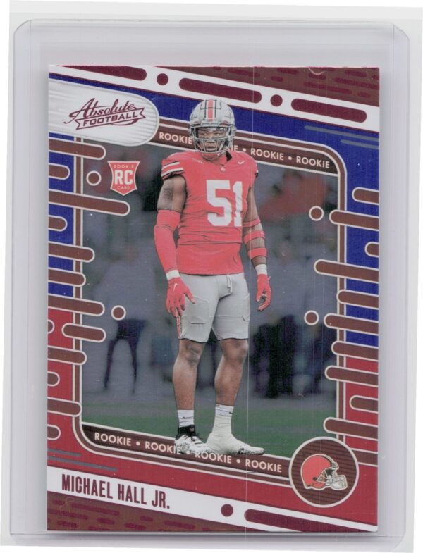 2024 Absolute Michael Hall Jr. Red and Blue RC 153 Browns