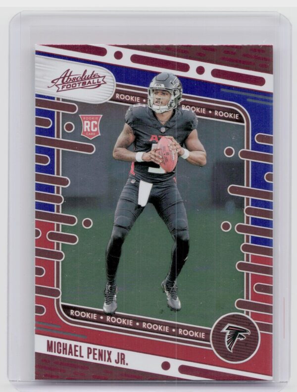 2024 Absolute Michael Penix Jr. Red and Blue RC 108 Falcons