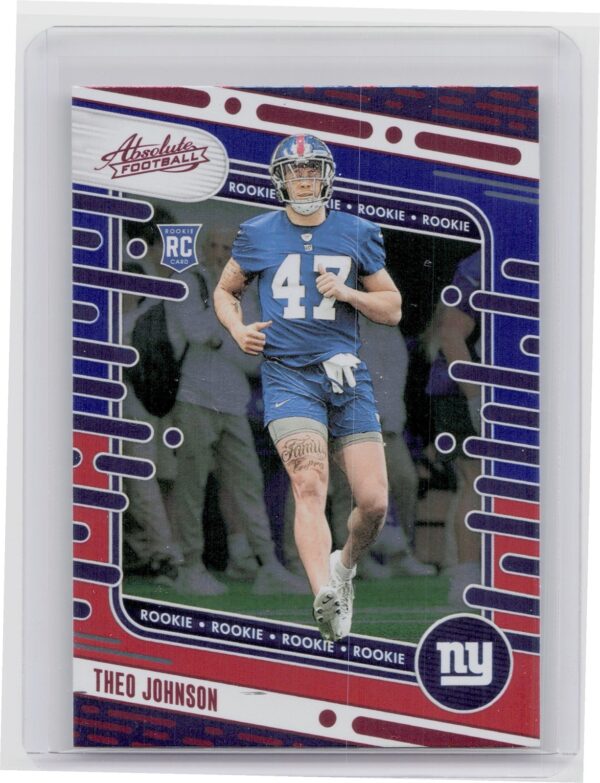2024 Absolute Theo Johnson Red and Blue RC 179 Giants