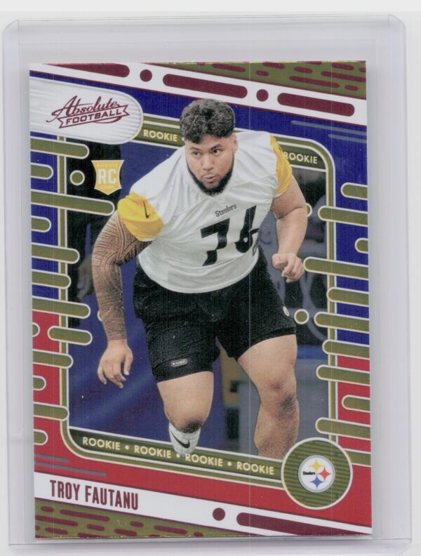 2024 Absolute Troy Fautanu Red and Blue RC 120 Steelers