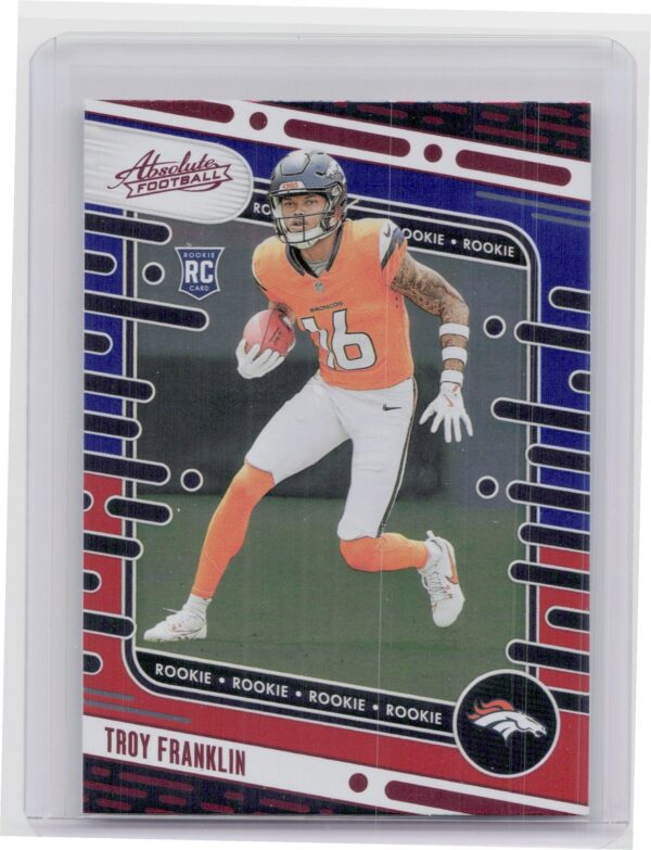 2024 Absolute Troy Franklin Red and Blue RC #178 Broncos