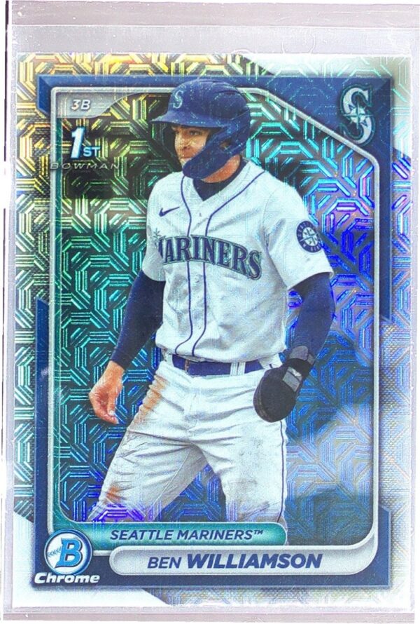 2024 Bowman Ben Williamson #BCP-67 Mariners Chrome Prospects Mojo Refractors