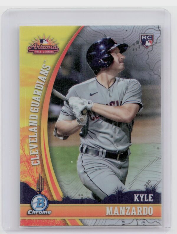 2024 Bowman Chrome Kyle Manzardo RC #AFLS-14 Guardians 2023 AFL Fall Stars