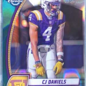 2024 Bowman University Chrome CJ Daniels Teal Lava Refractor RC #150 Tigers