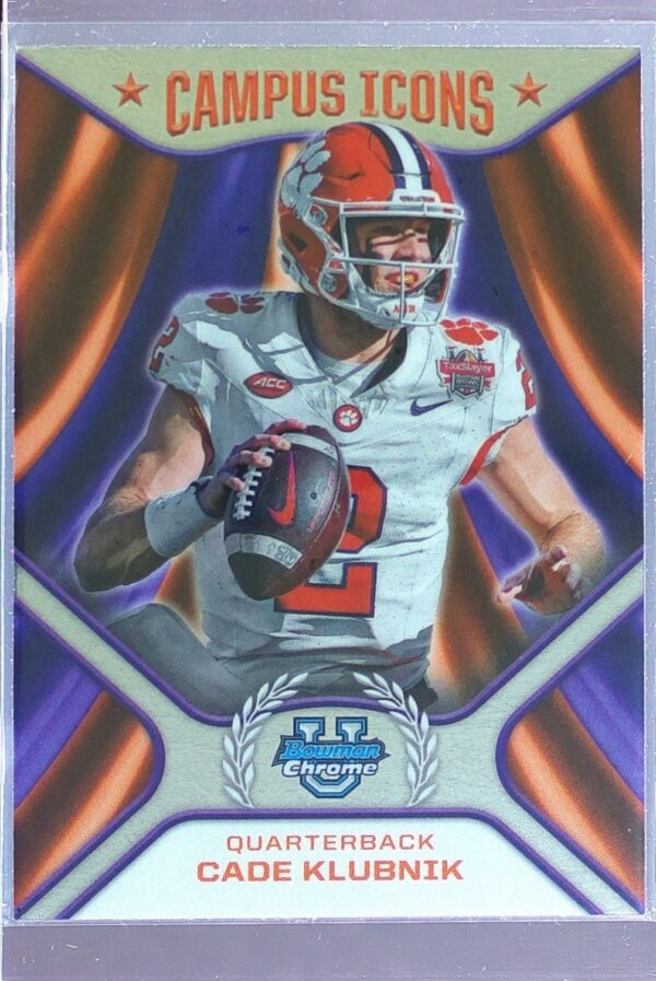 2024 Bowman University Chrome Cade Klubnik CI-18 Tigers Campus Icons