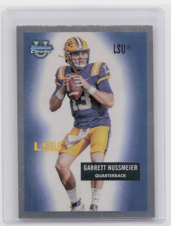 2024 Bowman University Chrome Garrett Nussmeier 55B-20 Tigers 1955 Bowman