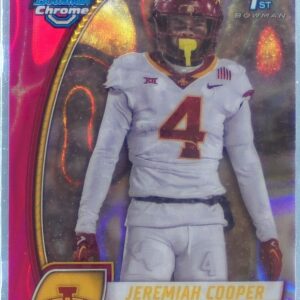2024 Bowman University Chrome Jeremiah Cooper Pink Lava Refractor #99 Cyclones
