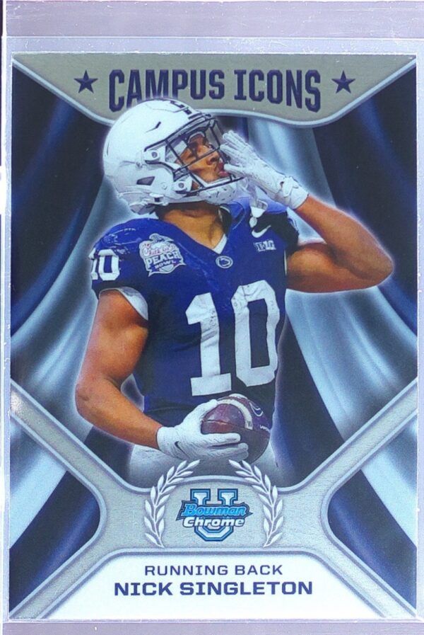 2024 Bowman University Chrome Nick Singleton #CI-17 Lions Campus Icons