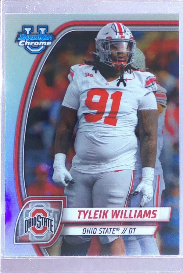 2024 Bowman University Chrome Tyleik Williams Refractor RC 149 Buckeyes