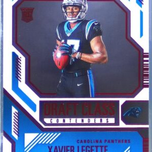 2024 Contenders Xavier Legette RC #16 Panthers Draft Class Contenders Red