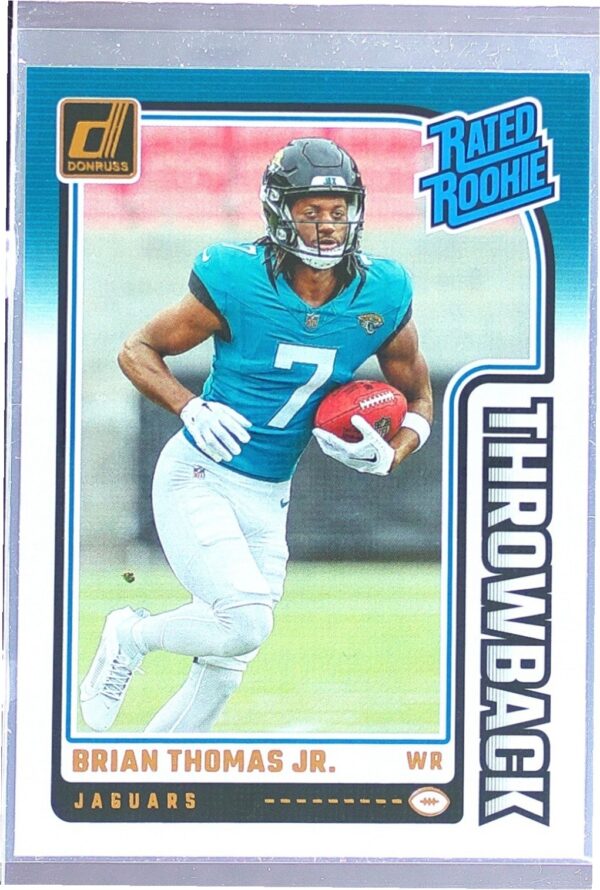 2024 Donruss Brian Thomas Jr. RC #7 Jaguars Rated Rookies Throwback