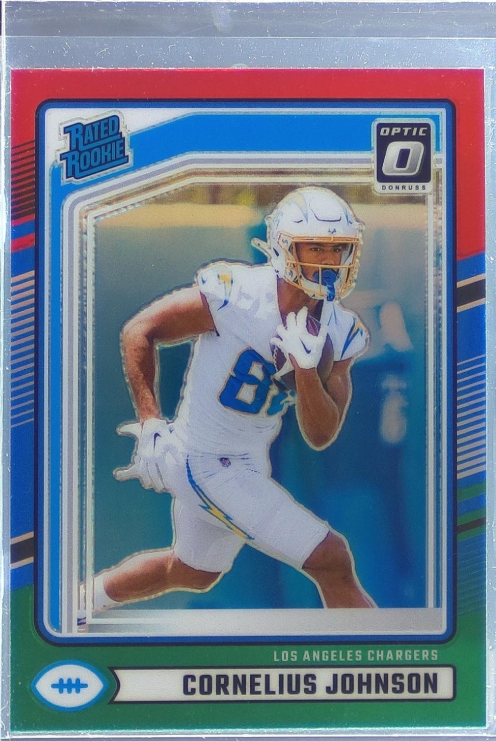 2024 Donruss Cornelius Johnson Optic Rated Rookies Preview Red and Green 377 Cha