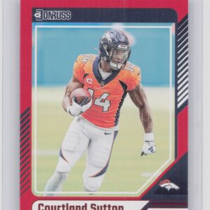 2024 Donruss Courtland Sutton Press Proof Red 134 Broncos