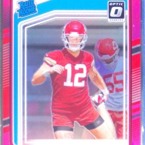 2024 Donruss Jared Wiley Optic Rated Rookies Preview Pink RC 387 Chiefs