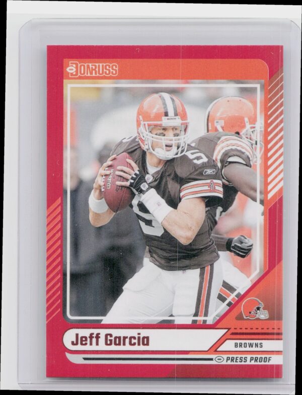 2024 Donruss Jeff Garcia Press Proof Red 35 Browns