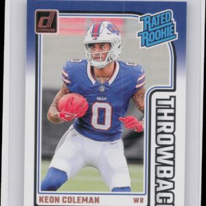 2024 Donruss Keon Coleman 42 Bills Rated Rookies Throwback