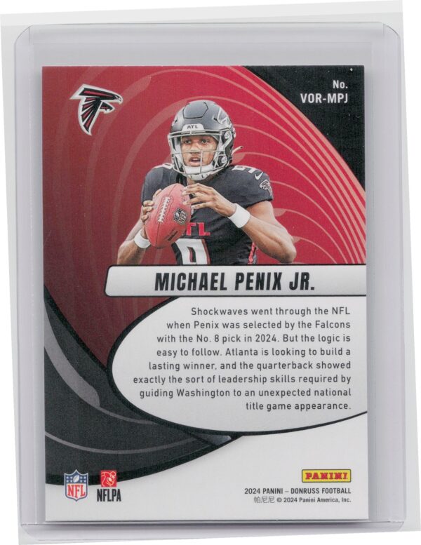2024 Donruss Michael Penix Jr. VOR-MPJ Falcons Vortex - Image 3