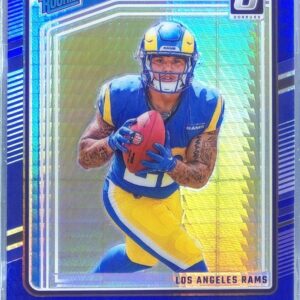 2024 Donruss Optic Blake Corum Blue Hyper RC #208 Rams