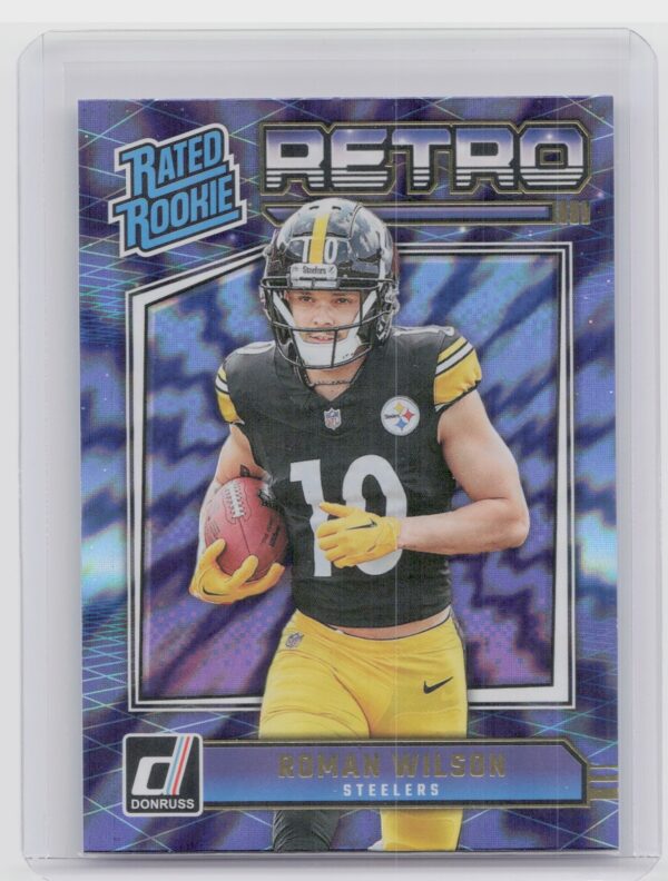 2024 Donruss Roman Wilson 18 Steelers Rated Rookies Retro