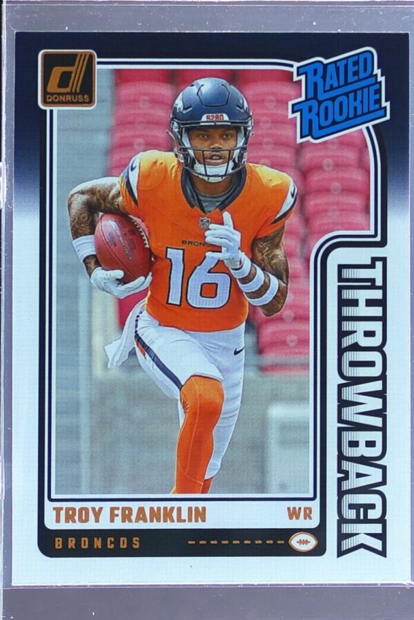 2024 Donruss Troy Franklin RC #20 Broncos Rated Rookies Throwback