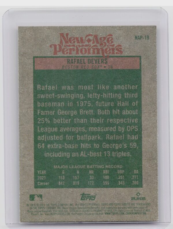 2024 Heritage Rafael Devers #NAP-19 Sox New Age Performers - Image 3