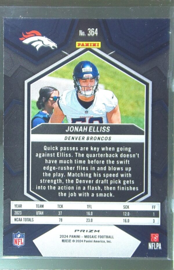 2024 Mosaic Jonah Elliss Mosaic Green 364 Broncos - Image 3