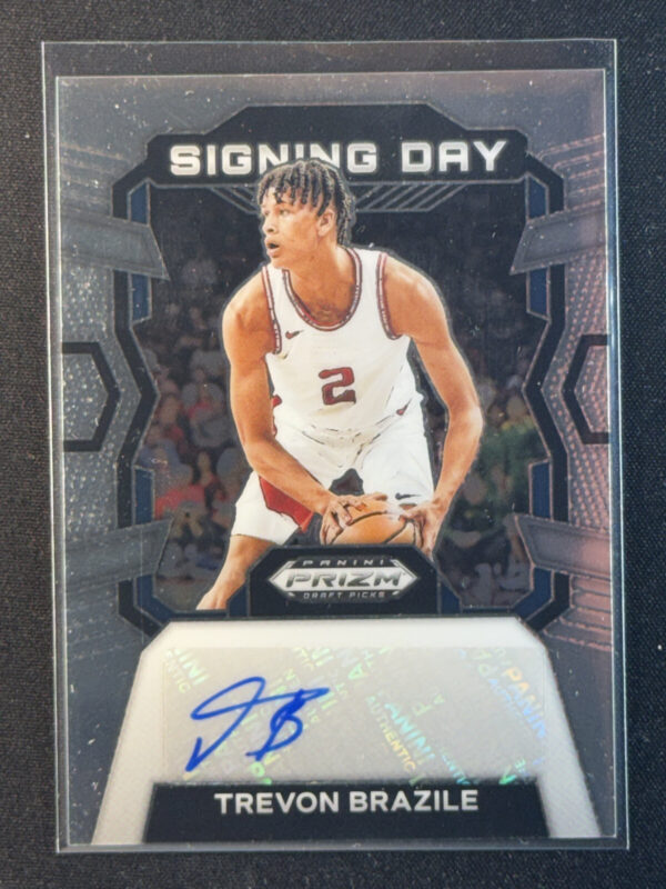 2024 Panini Prizm Draft Picks Signing Day Trevon Brazile Auto Rookie RC Razorbac