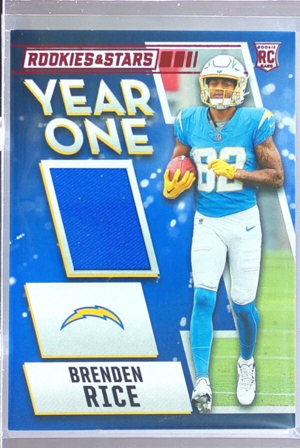 2024 Panini Rookies & Stars Brenden Rice JSY RC #YO-BRE Chargers Year One