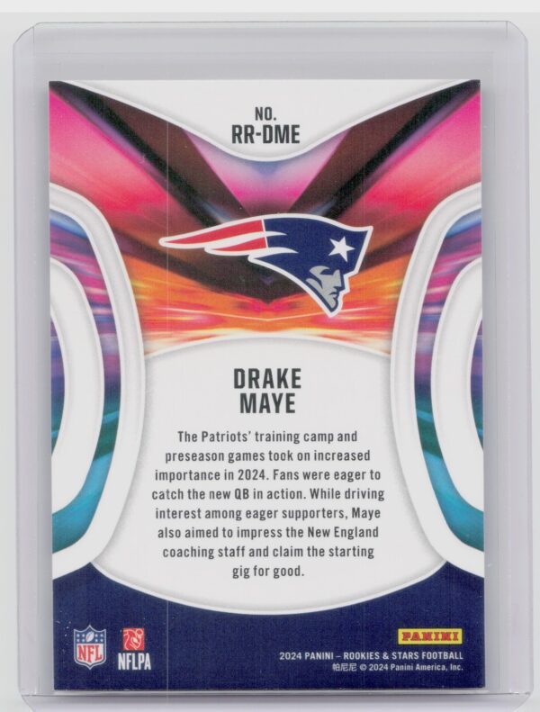 2024 Panini Rookies & Stars Drake Maye #RR-DME Patriots Rookie Rush - Image 3