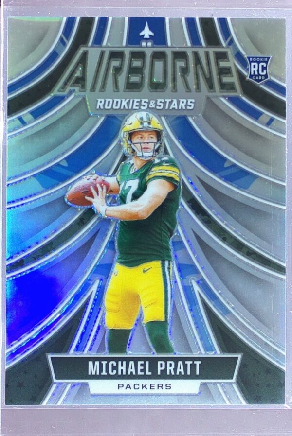 2024 Panini Rookies & Stars Michael Pratt RC A-MPT Packers Airborne Silver
