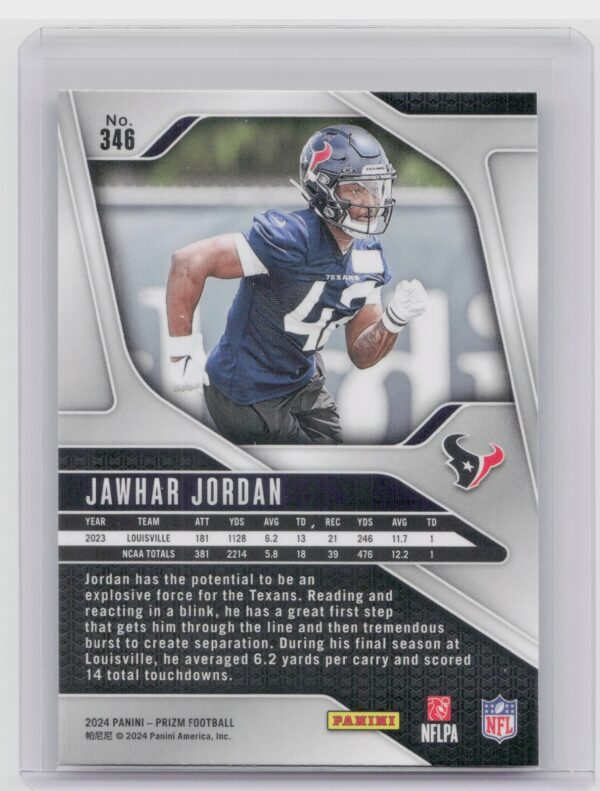 2024 Prizm Jawhar Jordan RC 346 Texans - Image 3