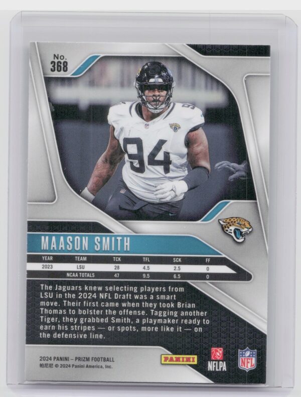 2024 Prizm Maason Smith RC 368 Jaguars - Image 3