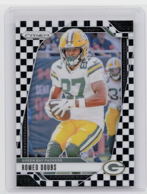 2024 Prizm Romeo Doubs Black and White Checker 104 Packers