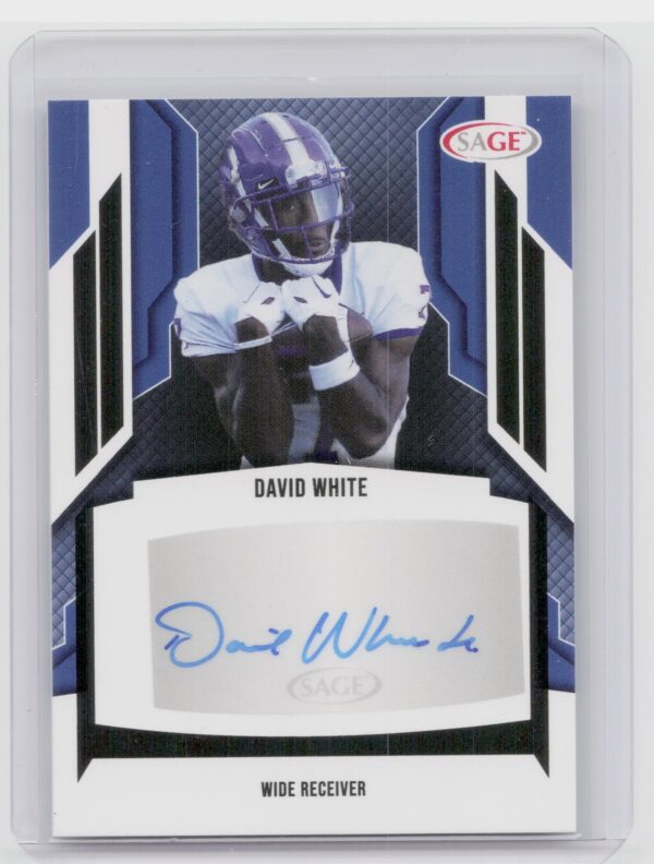 2024 SAGE HIT David White Auto #A-DW Catamounts Autographs Purple (High Series)
