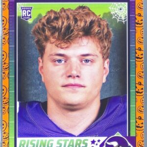 2024 Score-A-Treat J.J. McCarthy RC #19 Vikings Rising Stars Orange Pumpkin