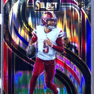 2024 Select Jayden Daniels Red & Blue Prizm Shock RC #112 Commanders