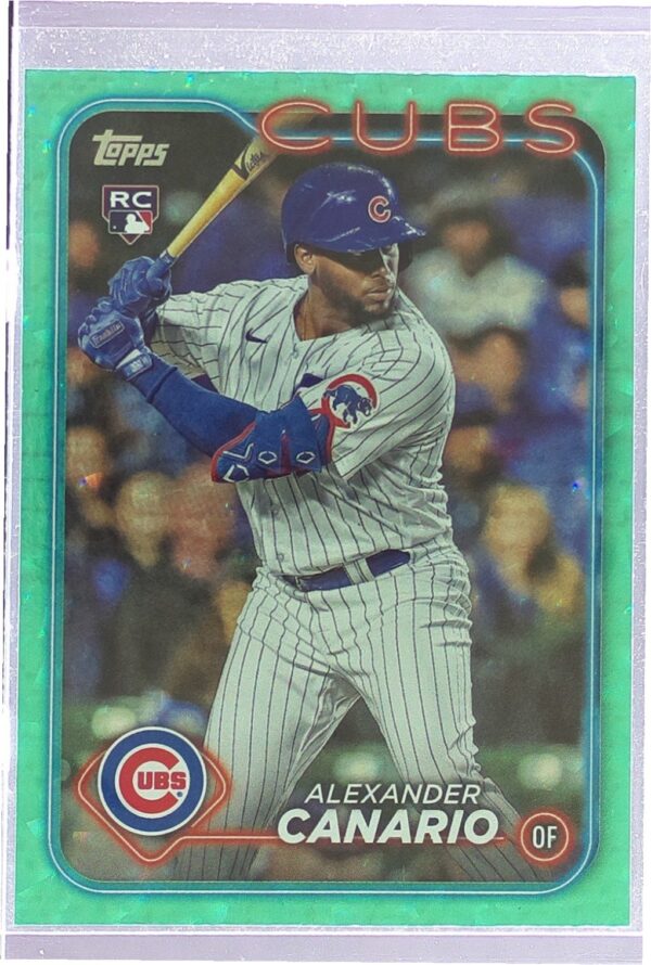 2024 Topps Alexander Canario Aqua Crackle Foil /399 RC #452 Cubs