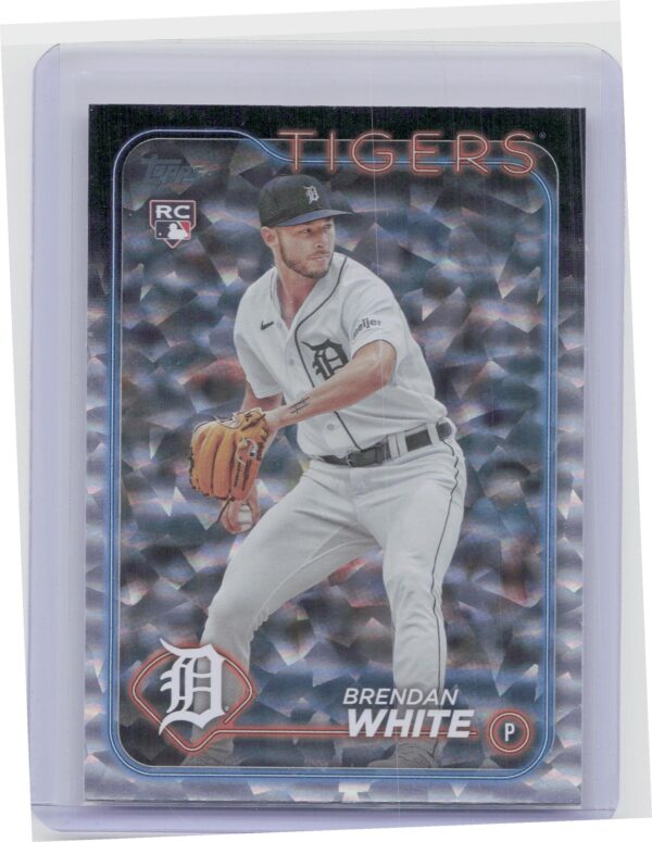 2024 Topps Brendan White Silver Crackle Foil #8 Tigers