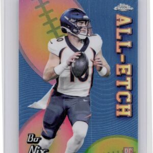2024 Topps Chrome Bo Nix RC CAE-BN Broncos Chrome All Etch
