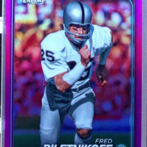 2024 Topps Chrome Fred Biletnikoff Pink Refractor #152 Raiders
