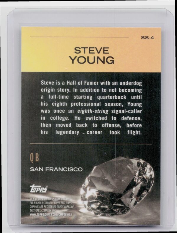 2024 Topps Chrome Steve Young Sunday Swag SS-4 49ers - Image 3
