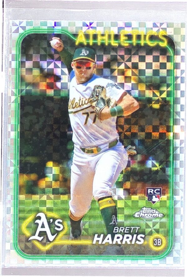 2024 Topps Chrome Update Brett Harris X Fractors RC #USC183 Athletics