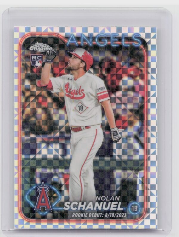 2024 Topps Chrome Update Nolan Schanuel RC X Fractors #USC68 Angels