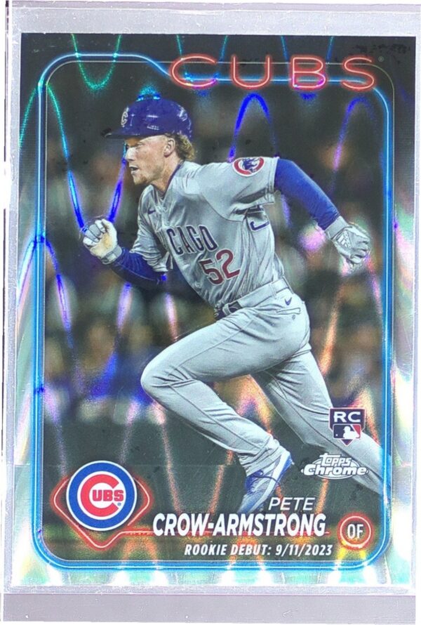 2024 Topps Chrome Update Pete Crow-Armstrong RayWave Refractors RC #USC158 Cubs