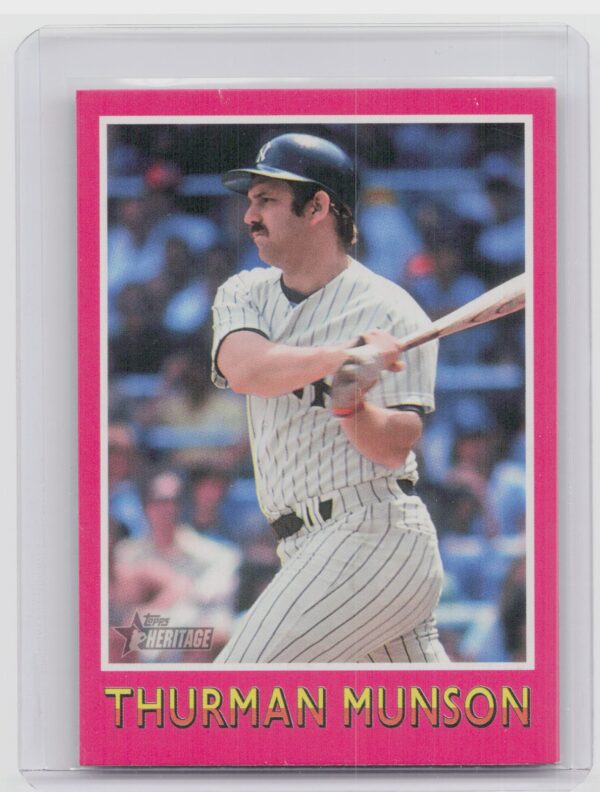 2024 Topps Heritage Mini Thurman Munson #75BS-5 Yankees 1975 Topps Baseball Sens