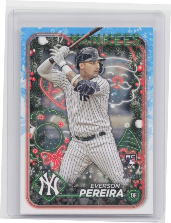 2024 Topps Holiday Everson Pereira RC #H186 Yankees
