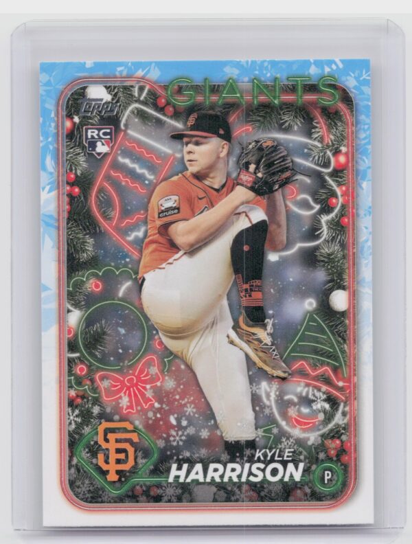 2024 Topps Holiday Kyle Harrison Rookie H175 Giants