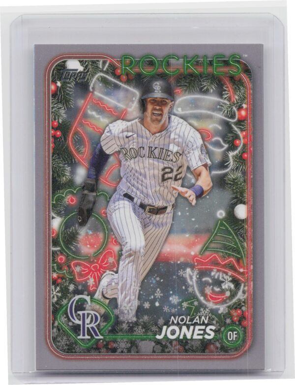 2024 Topps Holiday Nolan Jones Silver Glitter #H115 Rockies