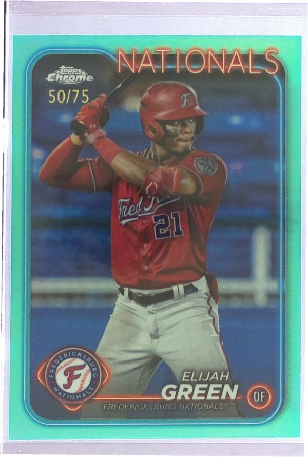 2024 Topps Pro Debut Elijah Green /75 #PDC-66 Nationals Chrome Aqua Refractor